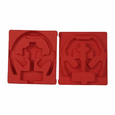 Формованный красный внутренний поднос из древесной массы